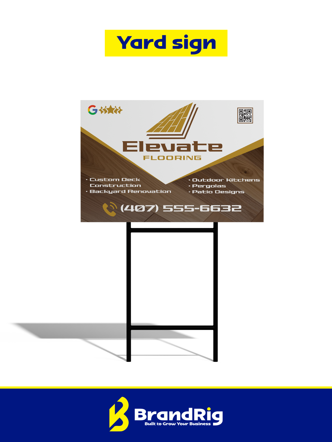Elevate yard sign
